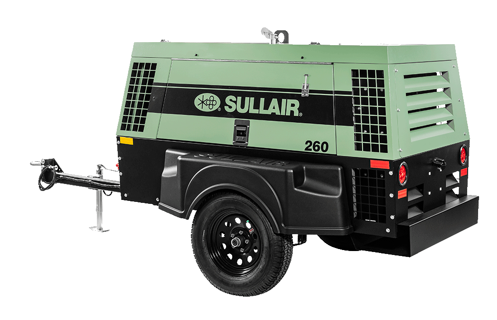 Sullair 260 portable diesel air compressor