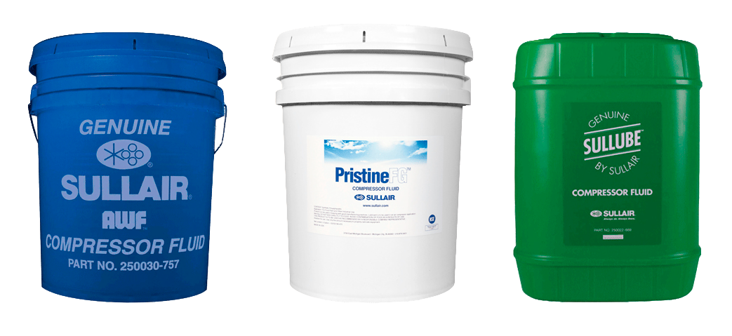 Genuine Sullair AWF, Pristine and Sullube compressor fluids