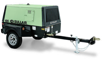 Sullair 185 portable industrial diesel air compressor